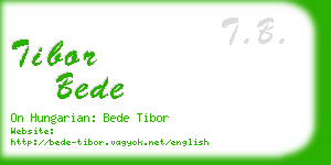 tibor bede business card